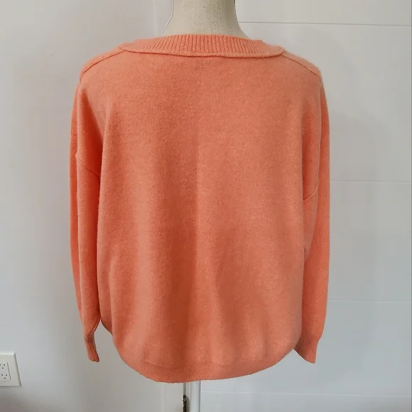 Anthropologie Pilcro Emmeline Boat Neck Cashmere Sweater Size L - Picture 4 of 9